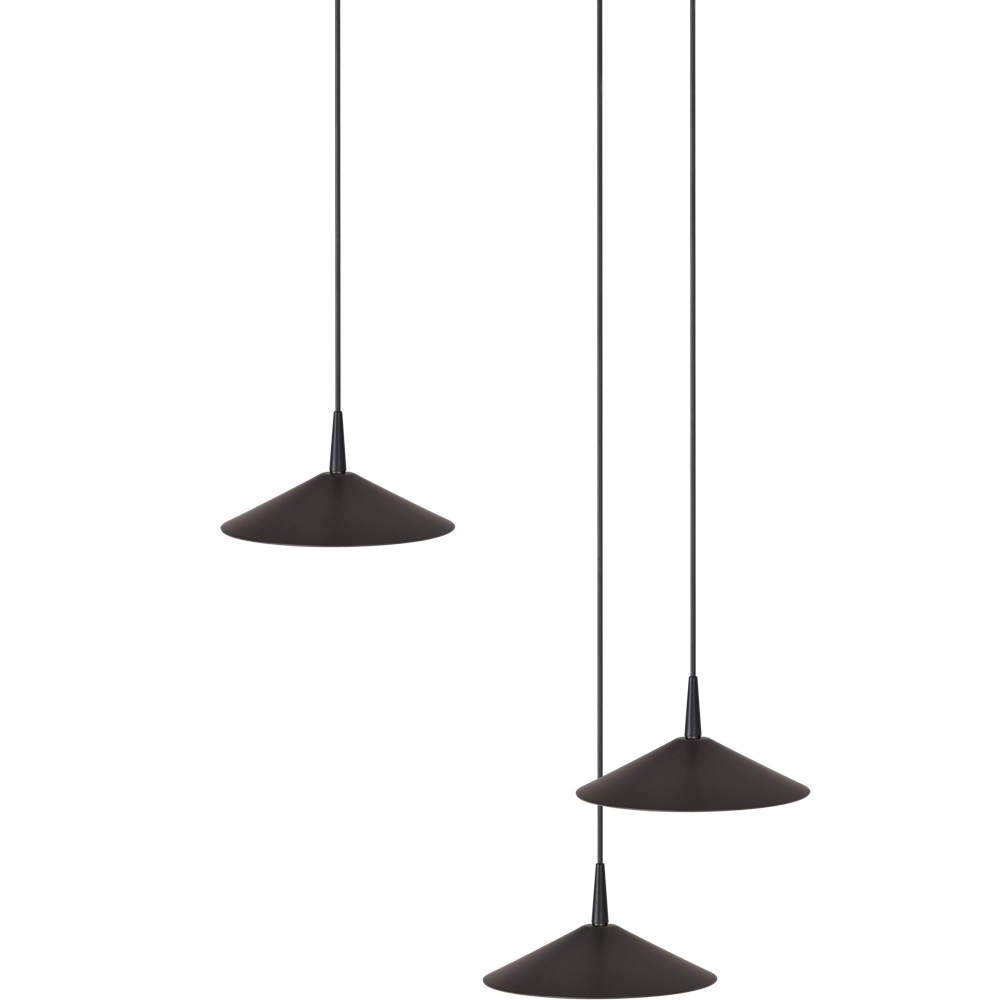 3-lichts hanglamp Ceppo zwart Ø 18cm rond Masterlight 8718121358628