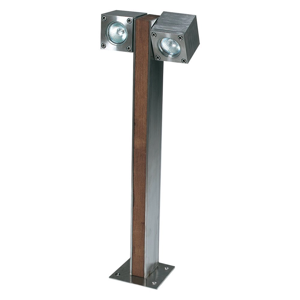 Tuinspot Q-Bic Teak 2 60cm hout-RVS Tuinspot Q-Bic Teak 2 60cm hout-RVS