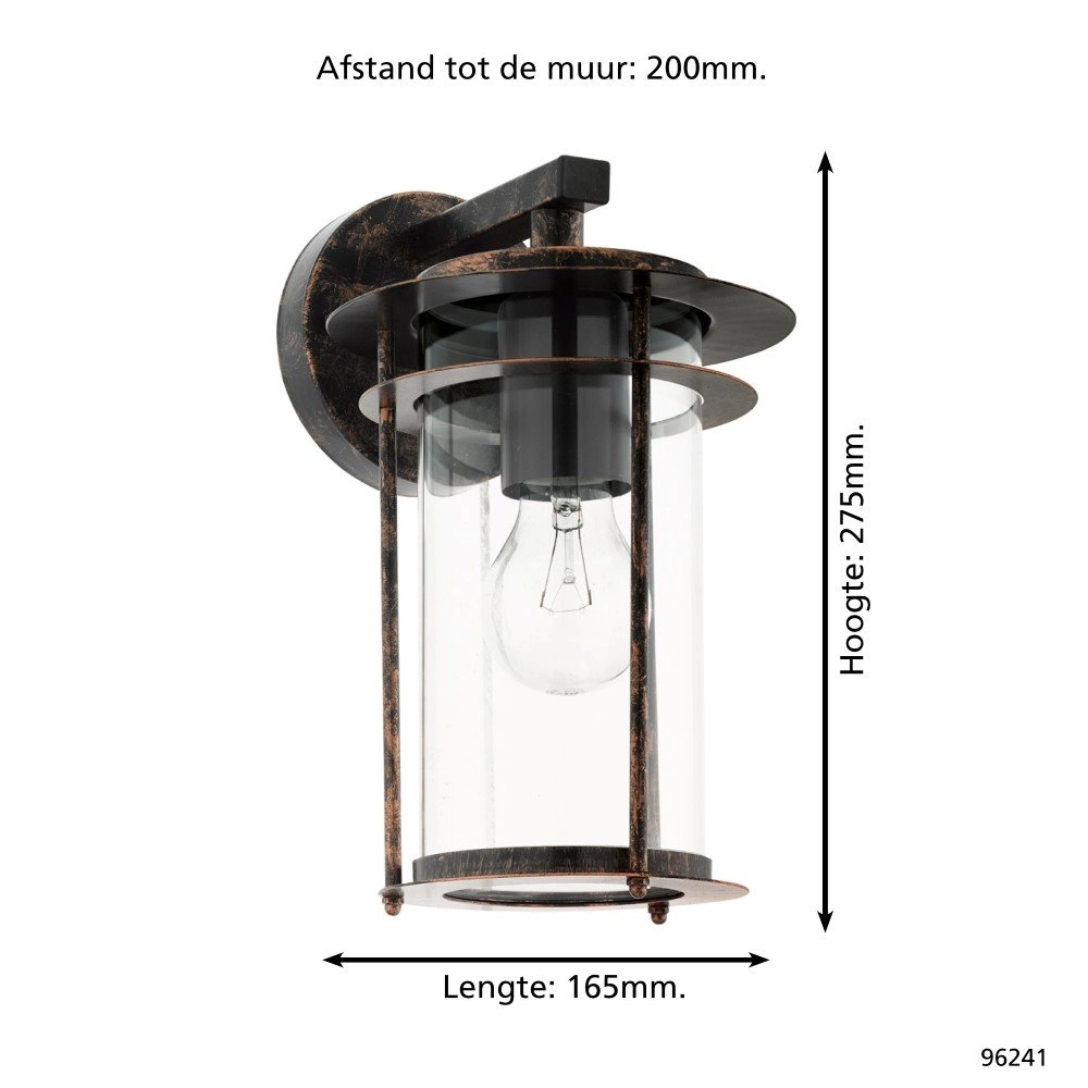 Buitenlamp Valdeo bruin koper Eglo 9002759962418