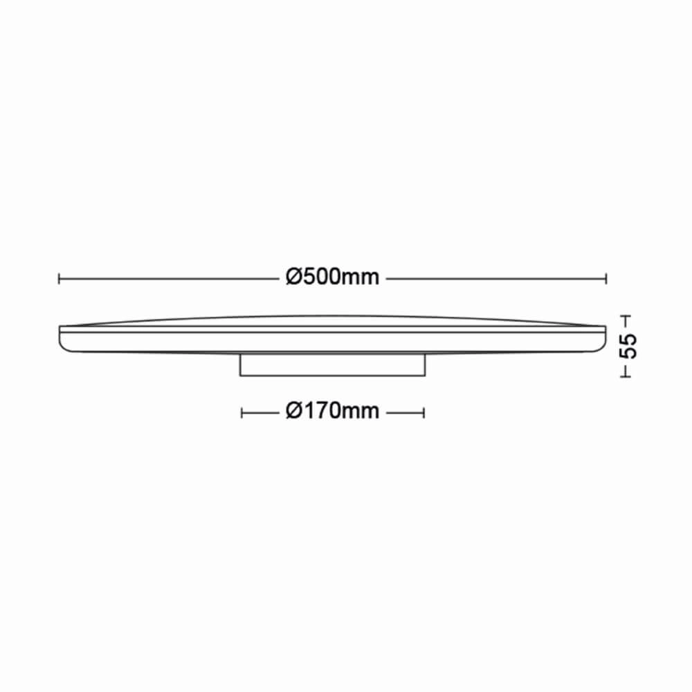 Witte plafonnière Ozziet Ø 50cm Philips 8719514432086