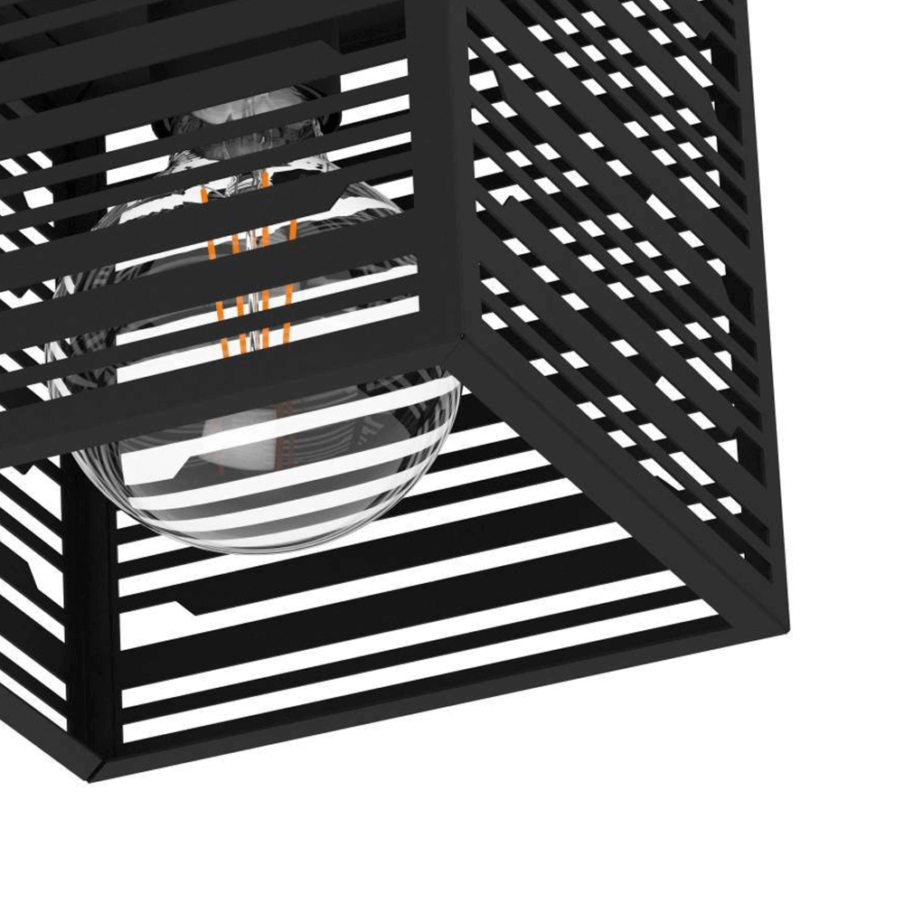 Plafondlamp Piedritas zwart - 2x E27 Eglo 9008606235711