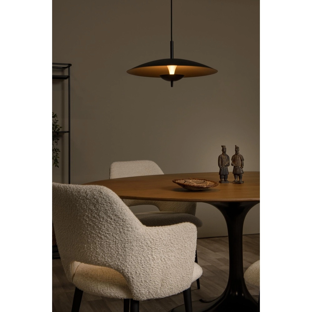 Design hanglamp Vulcan goud met zwart Lucide 5411212303455