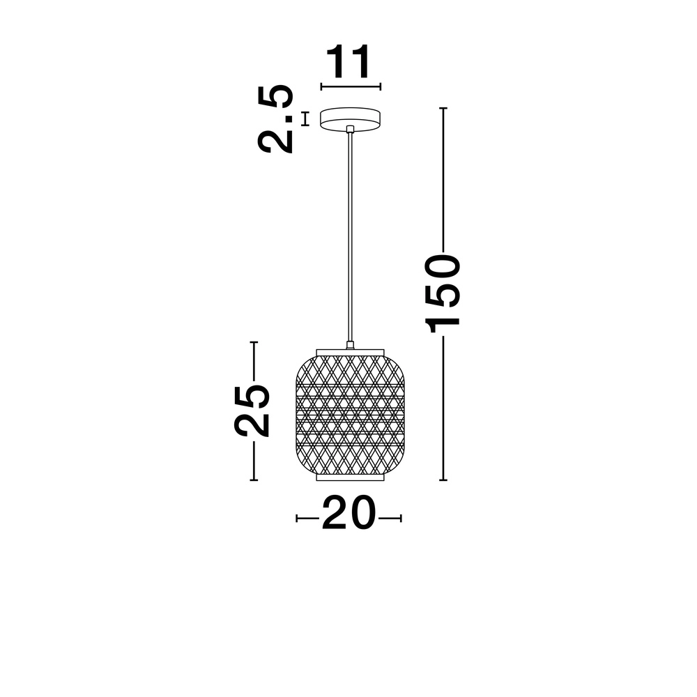 Hanglamp Asma Ø 20cm Lyora 5212017455796