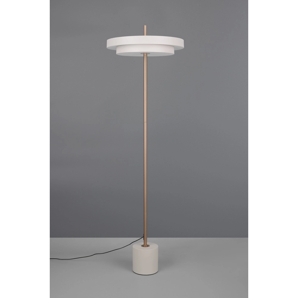 Moderne vloerlamp Keaton wit Trio 4017807655933