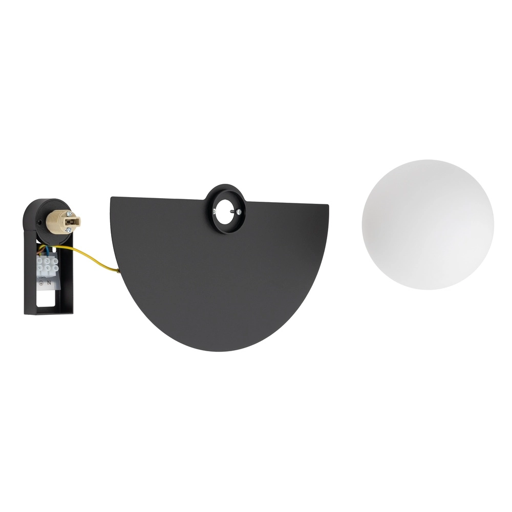 Wandlamp half Saturn zwart Lyora 5903139125963