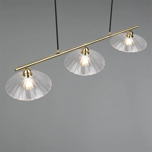 Klassieke hanglamp Eluna 3-lichts oud messing Trio 4017807682526
