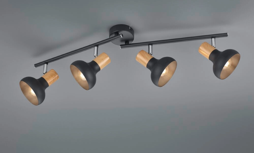 Plafondlamp Latika 4-lichts zwart Trio 4017807577006