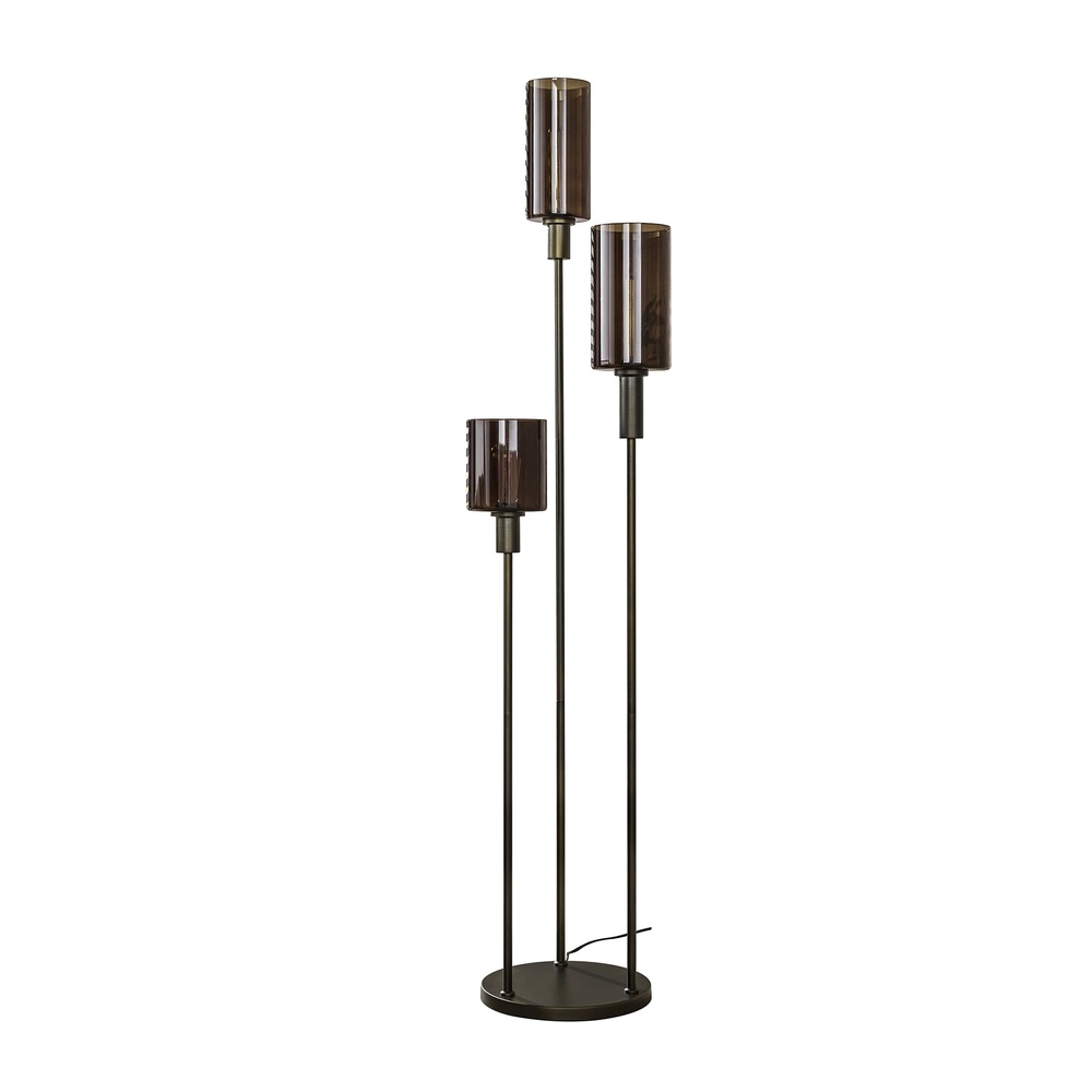 Vloerlamp Sepiora Sienna bruin - donker glas Lyora 8716803513440