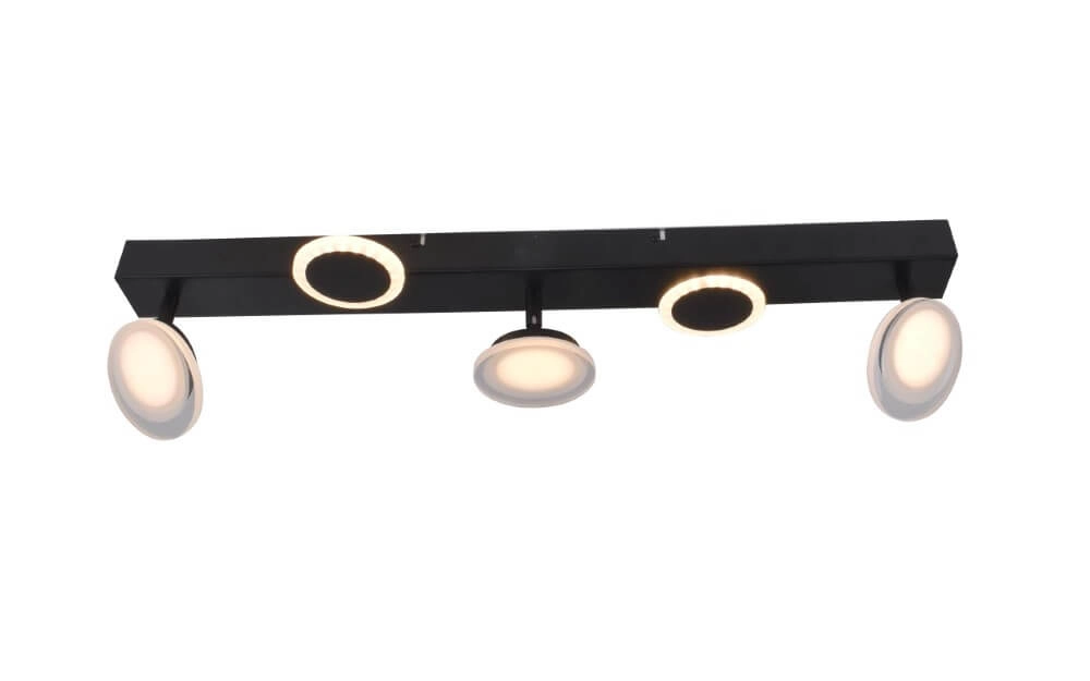Led opbouwspot Meriza 5-lichts zwart Led opbouwspot Meriza 5-lichts zwart