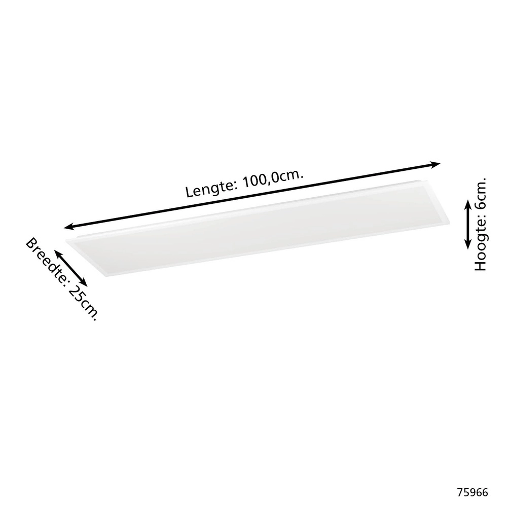 Strakke plafondlamp Bottazzo rechthoek instelbaar Eglo 9002759759667