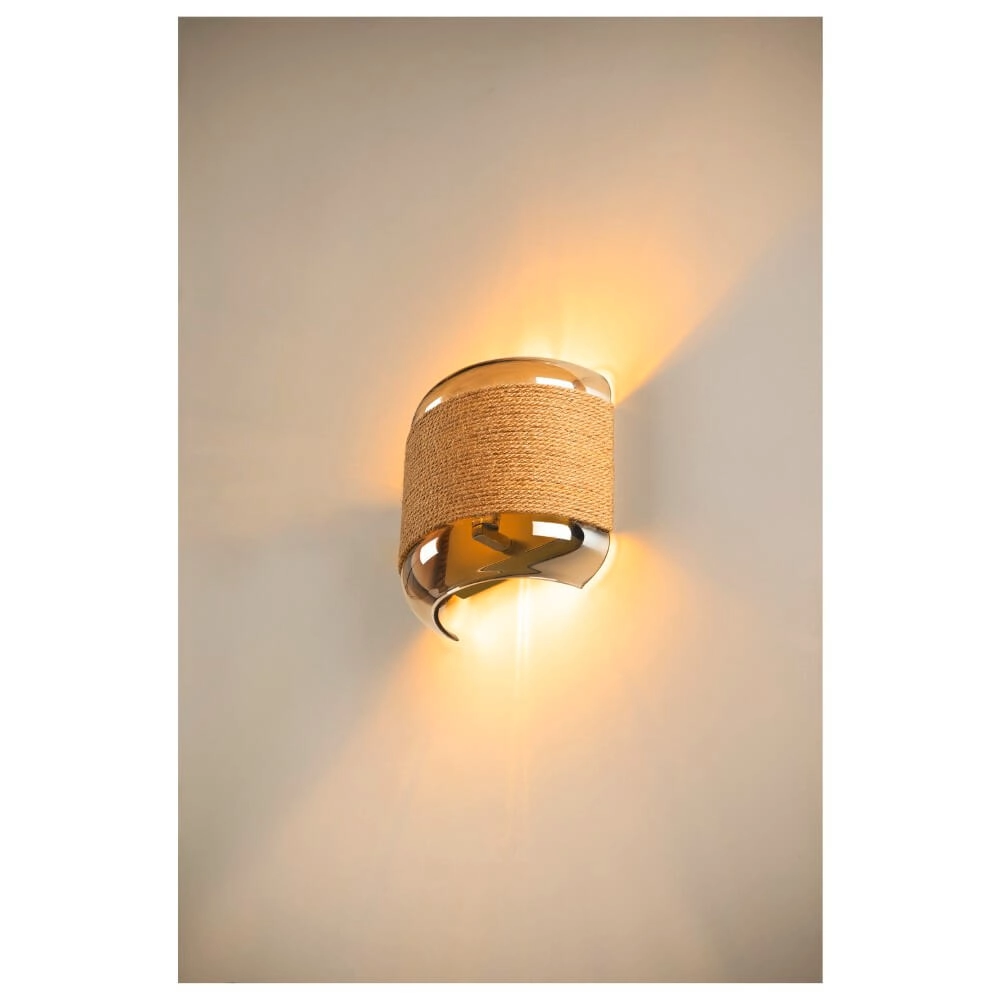 Slaapkamer wandlamp Pantilo Rope goud SLV 4024163280860