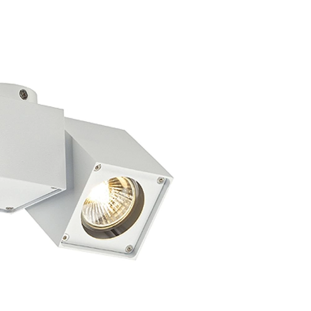 Vierkante opbouwspot Altra Dice Spot 2 2-lichts wit SLV 4024163129763