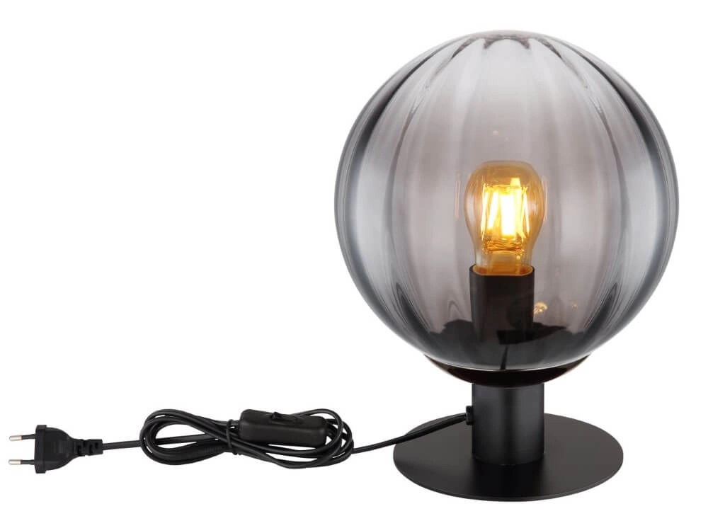 Tafellamp Dallerta zwart met smoke glas Globo 9007371458561