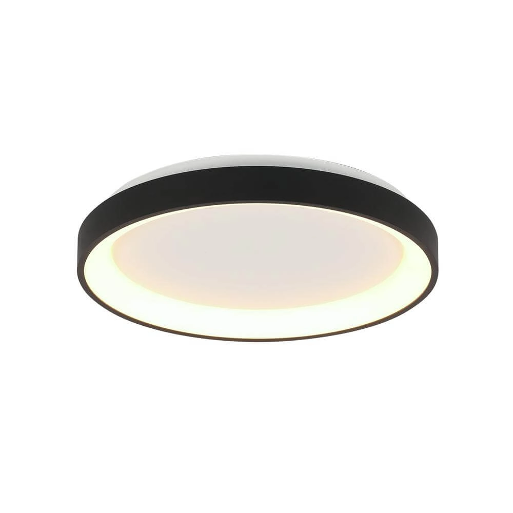 Plafondlamp Ringlede design zwart Ø 28cm Plafondlamp Ringlede design zwart Ø 28cm