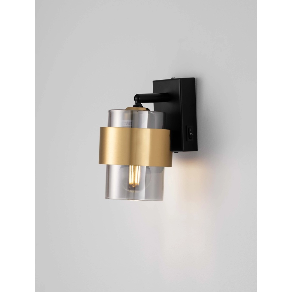 Wandlamp Sianna zwart met goud Lyora 5212017452627