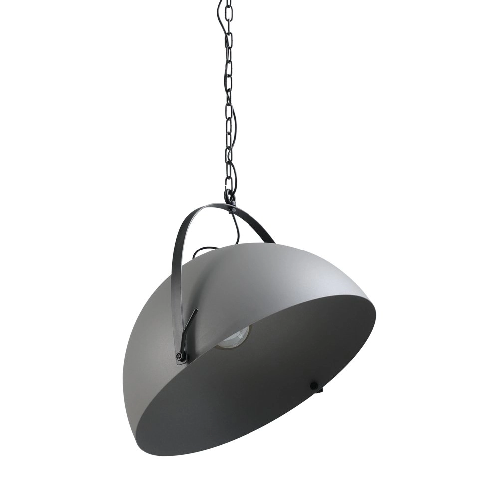 Landelijke hanglamp Larino 60 betongrijs met zwart