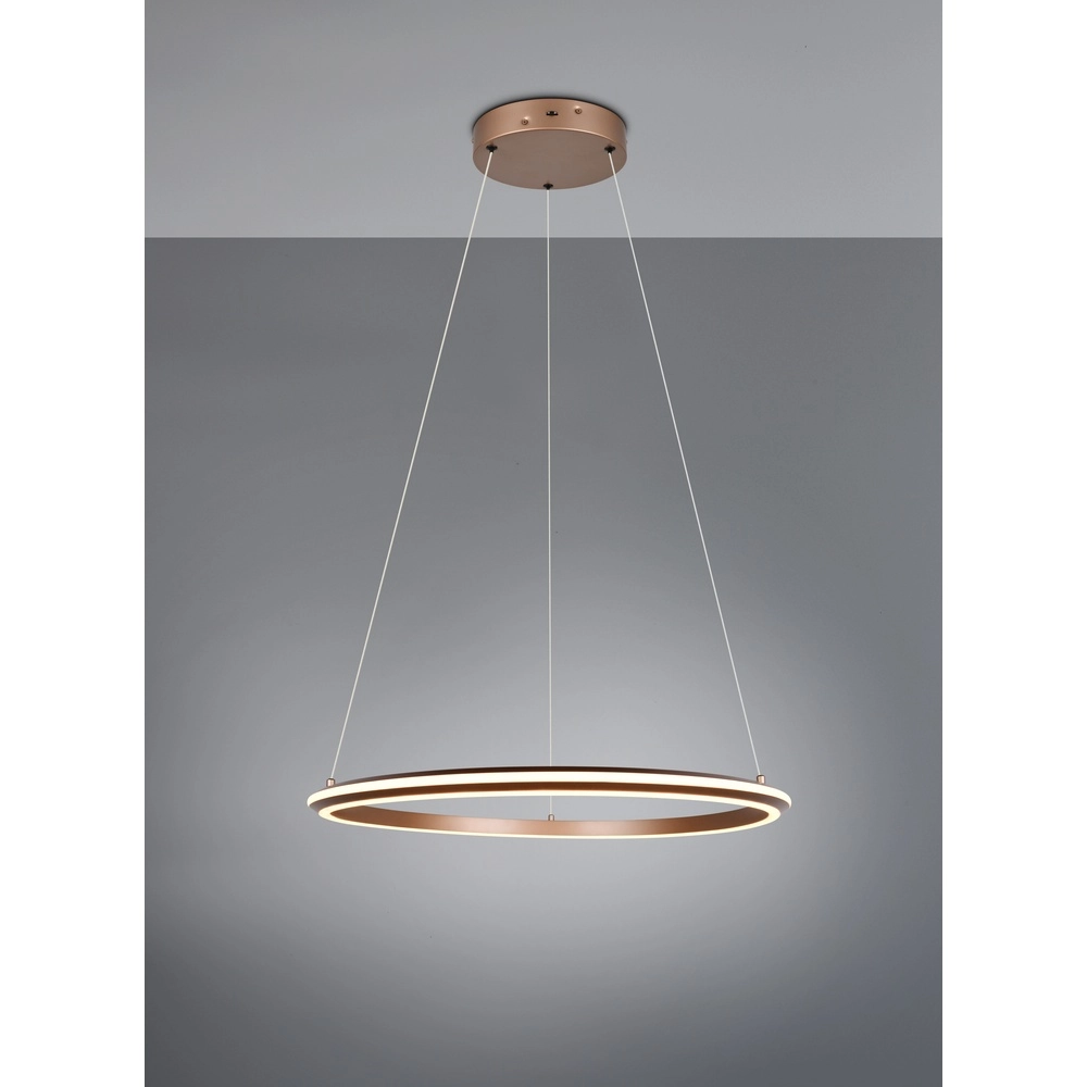 Hanglamp Amador mokka bruin Ø 75cm Trio 4017807664188