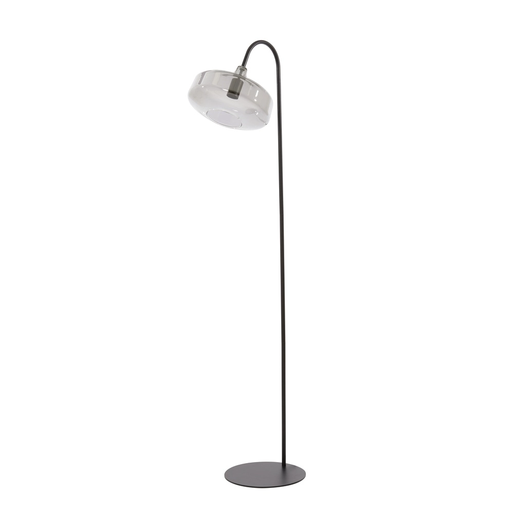 Glazen vloerlamp Solna zwart Light & Living 8717807696566