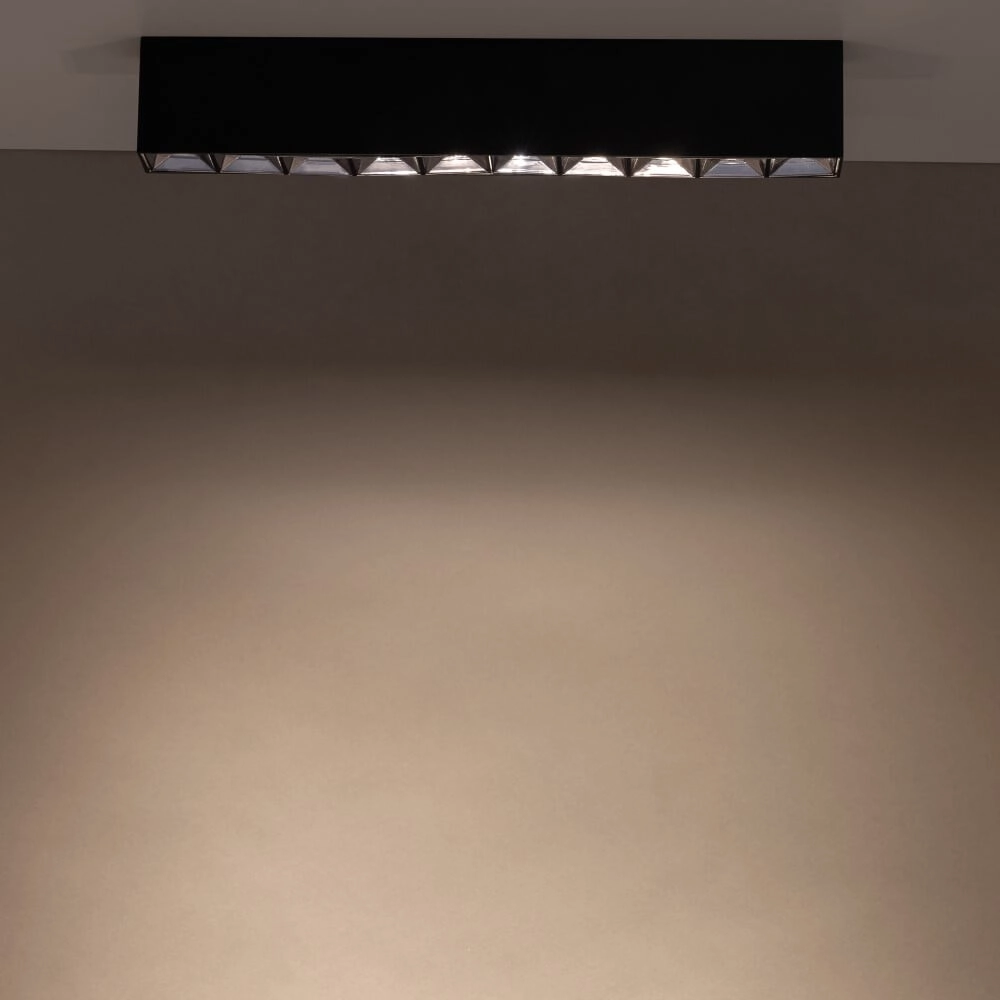 Zwarte opbouwspot Midi Led 10x1 leds - 3000K Lyora 5903139100564