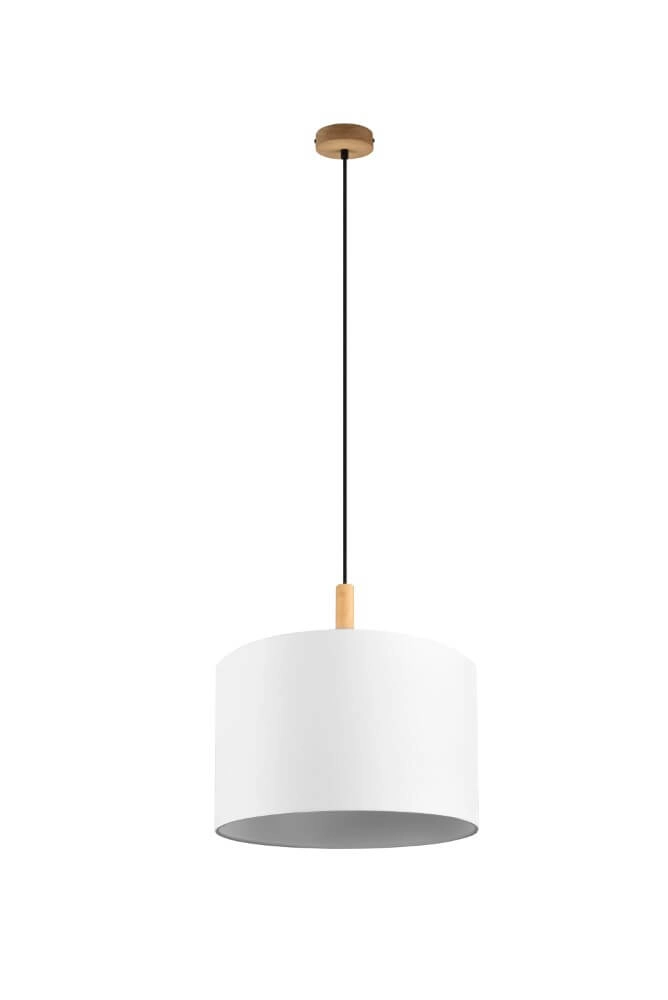 Hanglamp Korba wit met houtbruin Hanglamp Korba wit met houtbruin