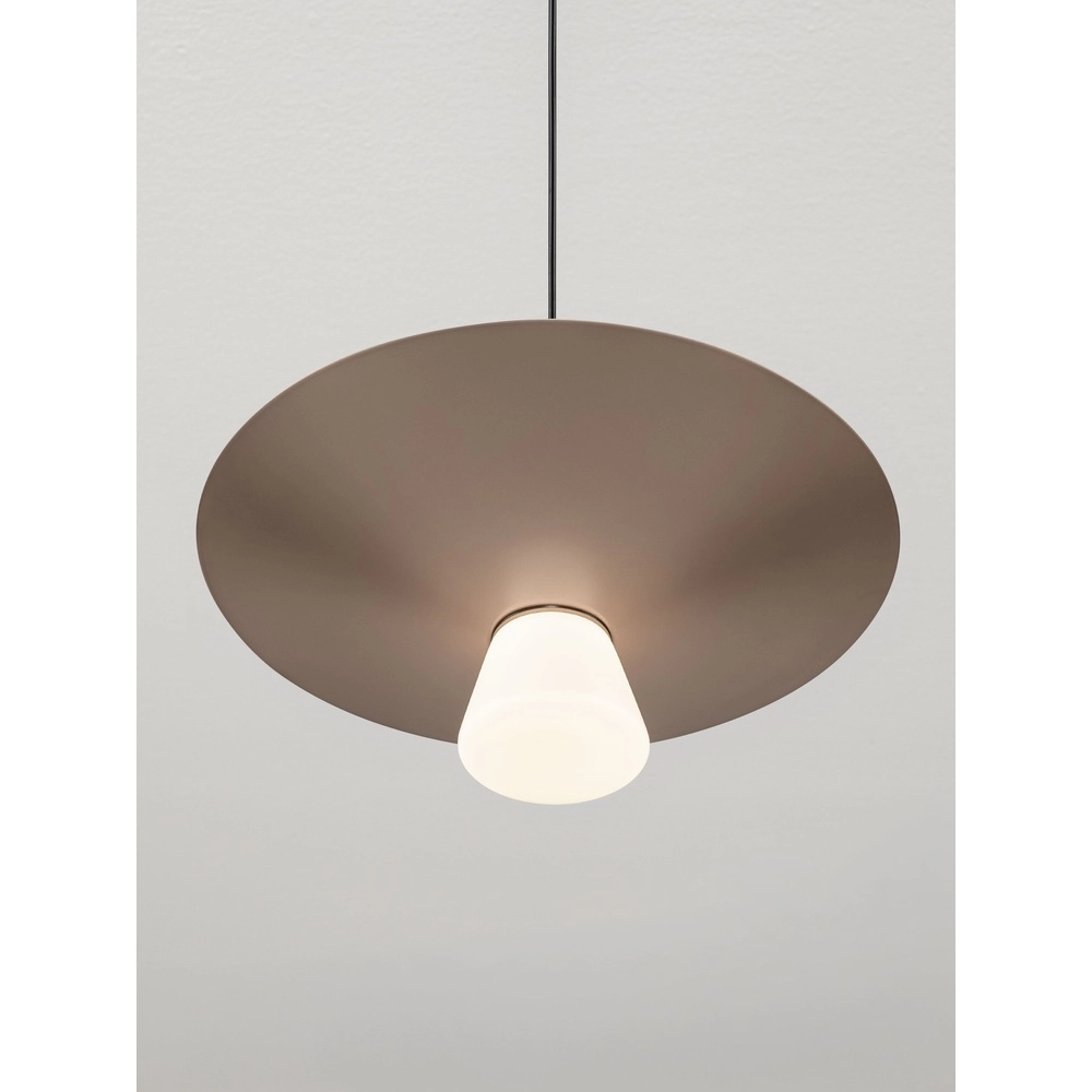 Design hanglamp Baris wit met grijs en bruin Ø 38cm Lyora 5212017495297