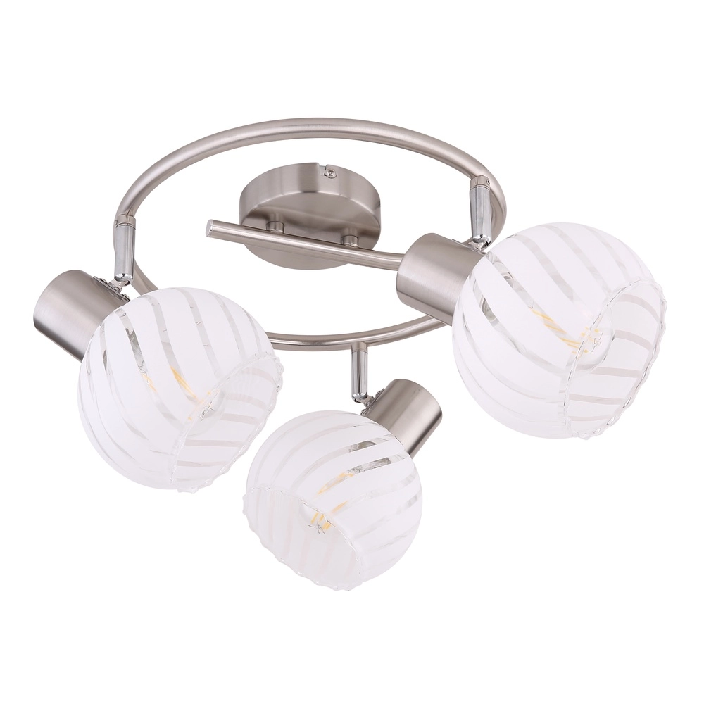 Plafondlamp Willy nikkel 3-lichts Globo 9007371409105