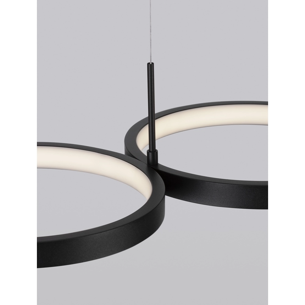 Moderne hanglamp Magnus zwart 84cm Lyora 5212017433183