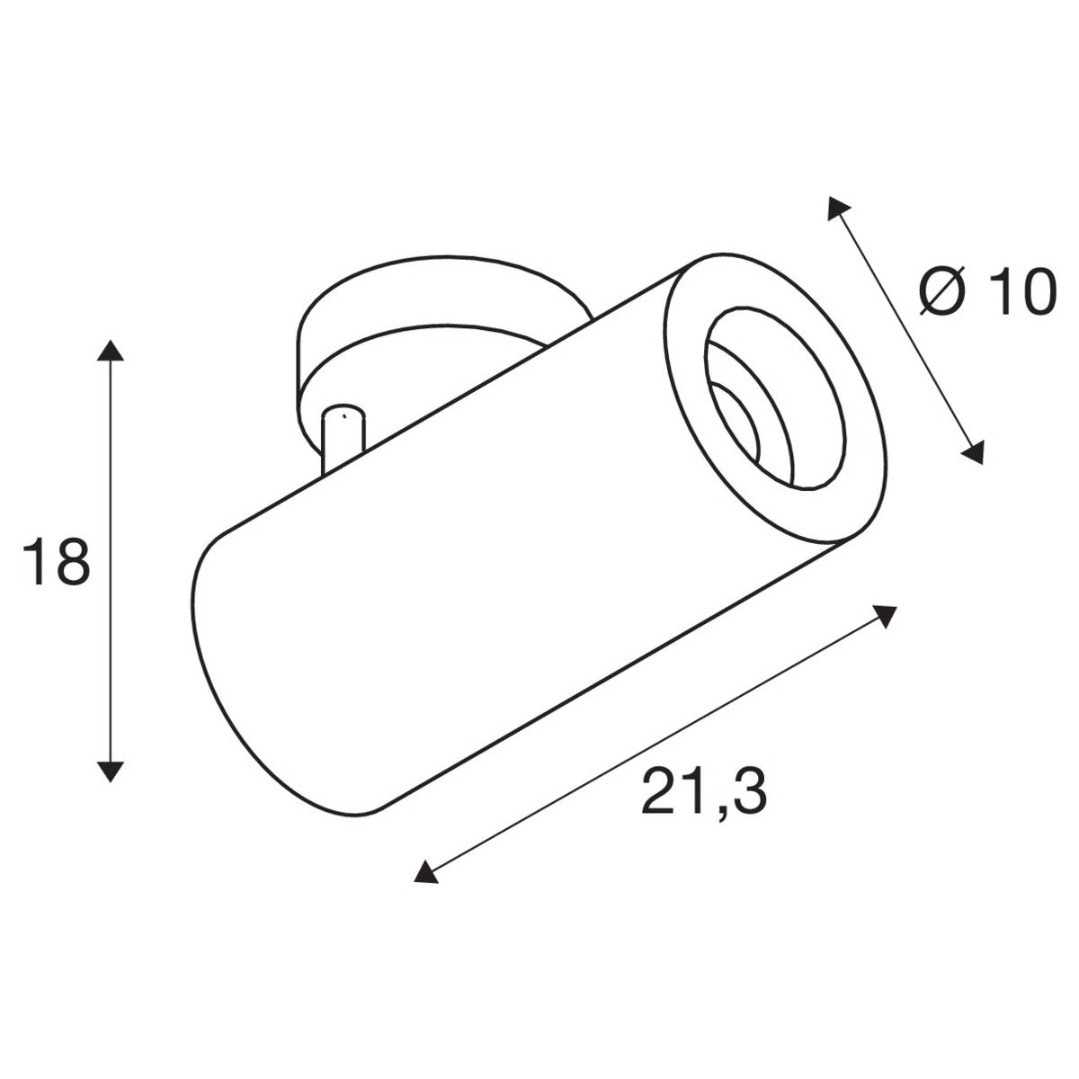 Led opbouwspot Numinos 28w - 2700K - 10cm zwart SLV 4024163244411