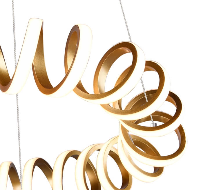 Led hanglamp Curl Ø 55cm goud Trio 4017807467796