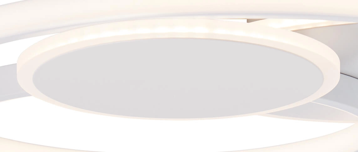 Plafondlamp Runda 50cm 3-rings wit Brilliant 4004353390470