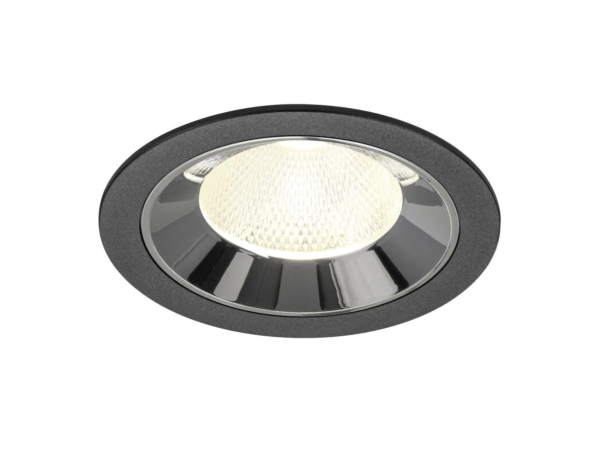 Inbouwspot Numinos L zwart/chroom 4000K - 20gr