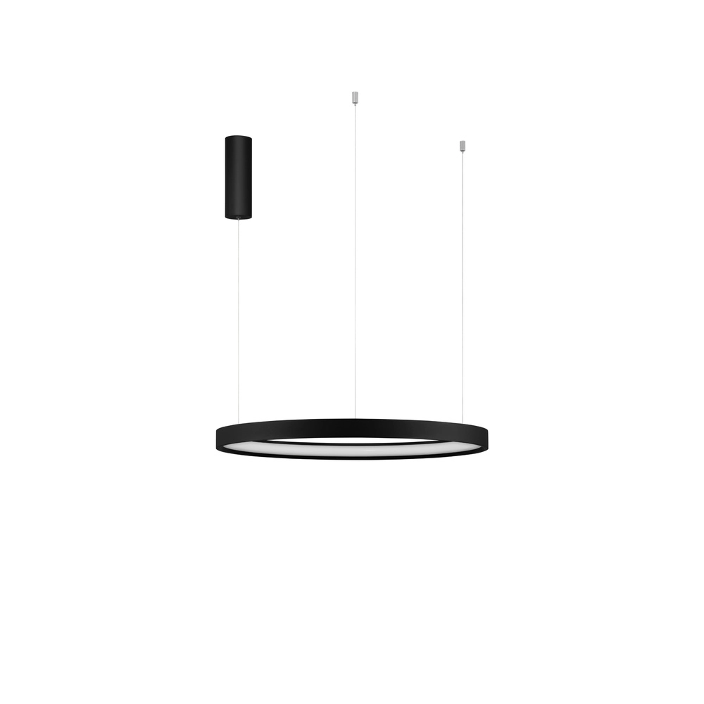 Ronde hanglamp Perrine zwart Ø 60cm Lyora 5212017438416