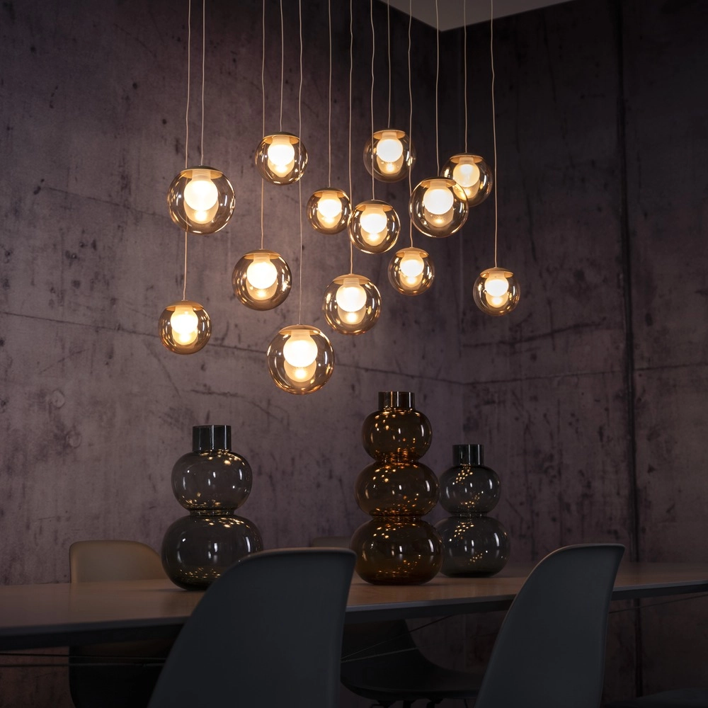 13-lichts hanglamp Pure Popup bronce Paul Neuhaus 4012248398319