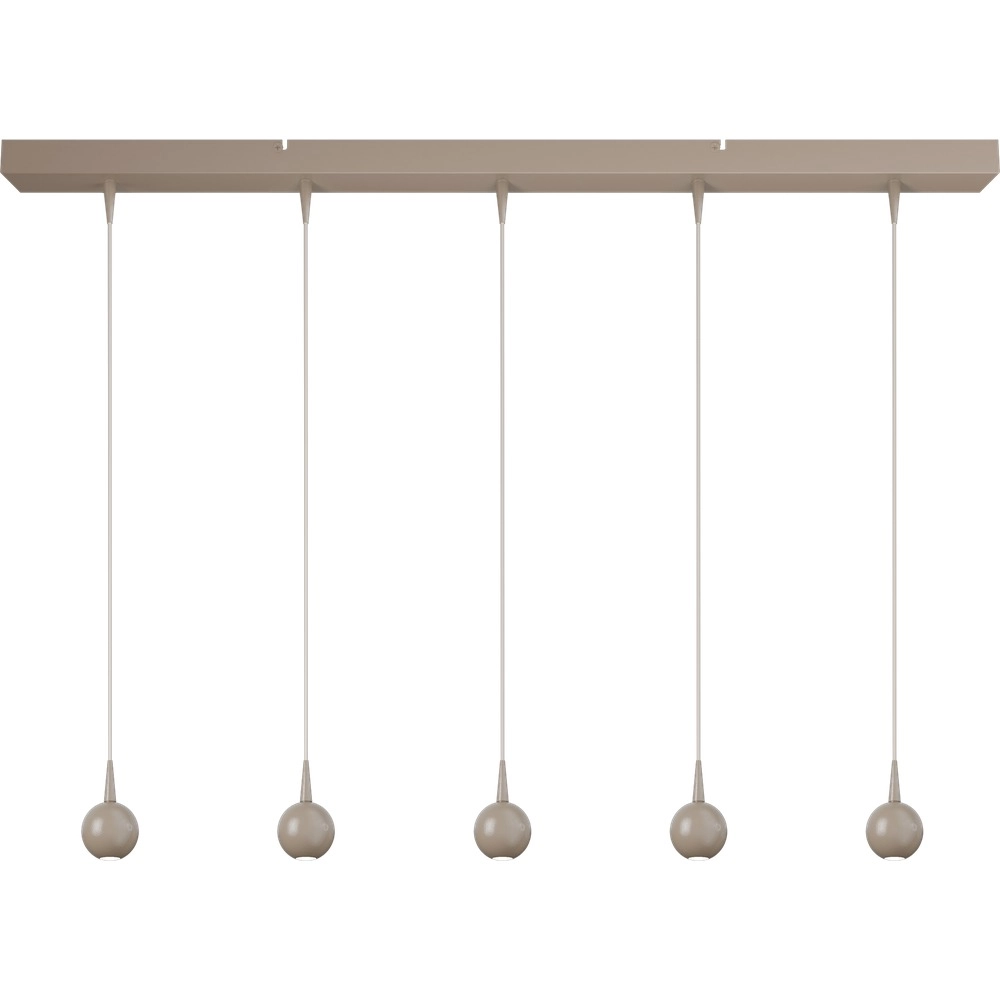 5-lichts hanglamp Talana beige terra Ø 6cm DTW