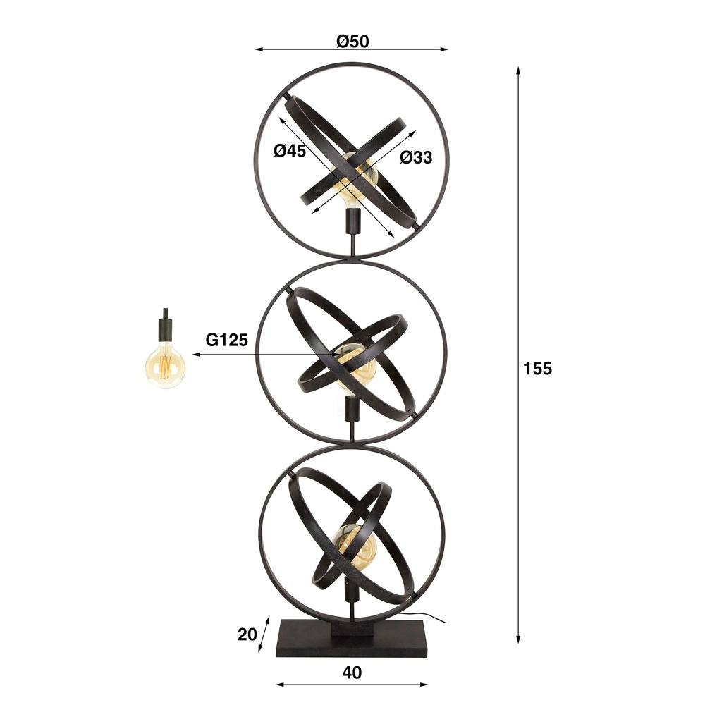 Design vloerlamp Galaxy 155cm Lyora 8716803512108
