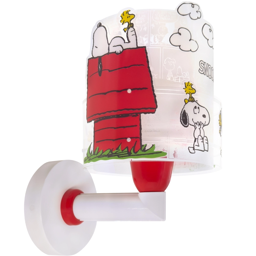 Wandlamp Snoopy wit met rood Dalber 8420406763095