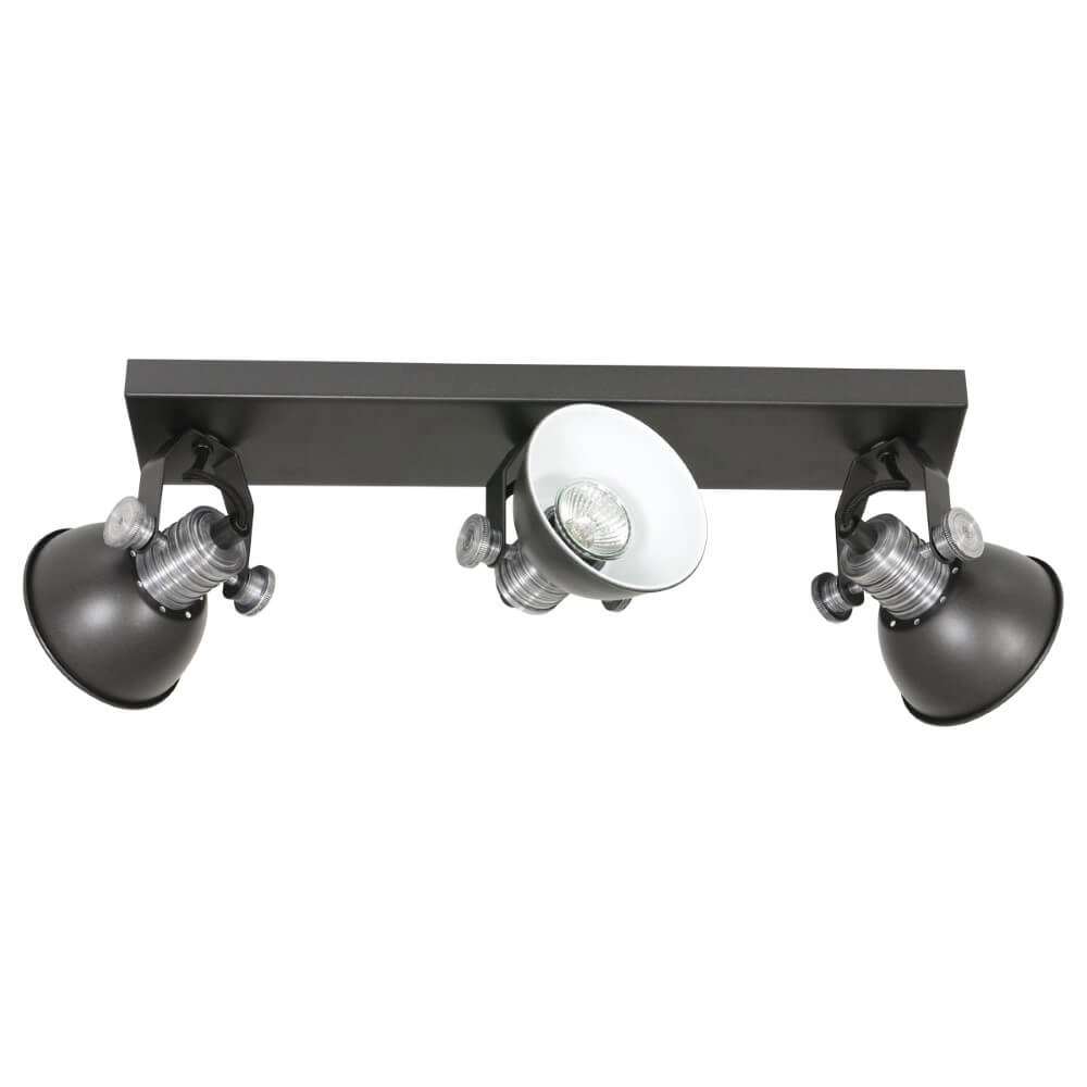 Zwarte opbouwspot Brooklyn 3-lichts Steinhauer 8712746127911