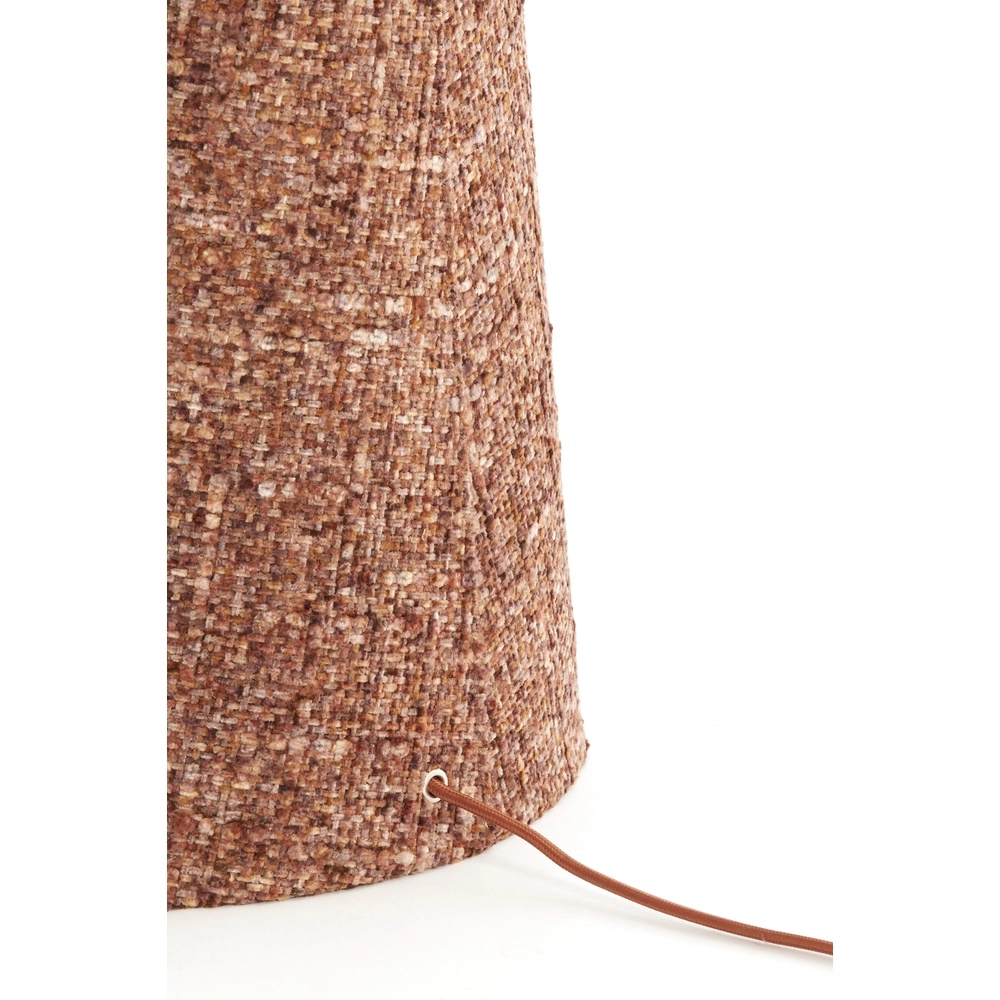 Staande schemerlamp Micky Ø 38cm - bouclé - bordeaux Light & Living 8717807834203