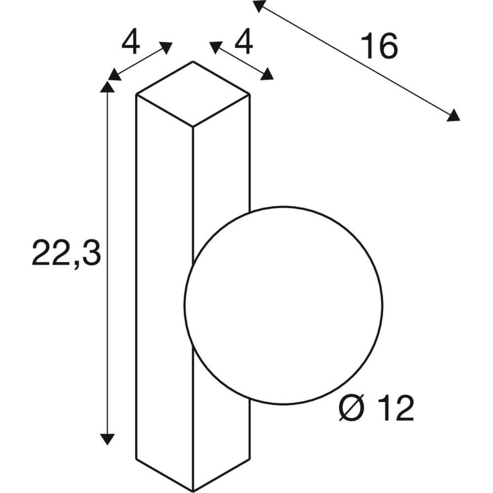 Wandlamp Sun bol zwart SLV 4024163292832