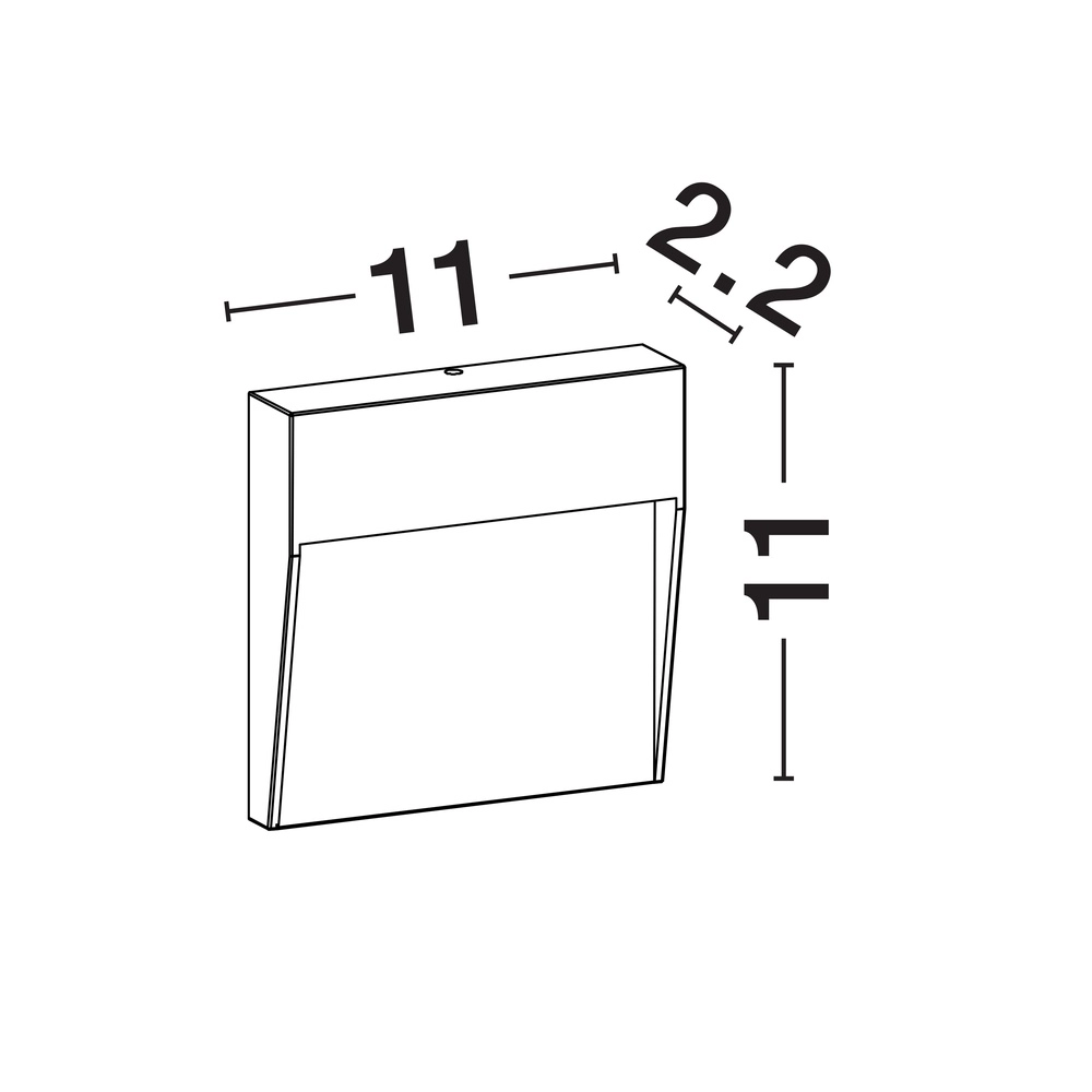 Vierkante wandlamp Toby design wit Lyora 5212017453587
