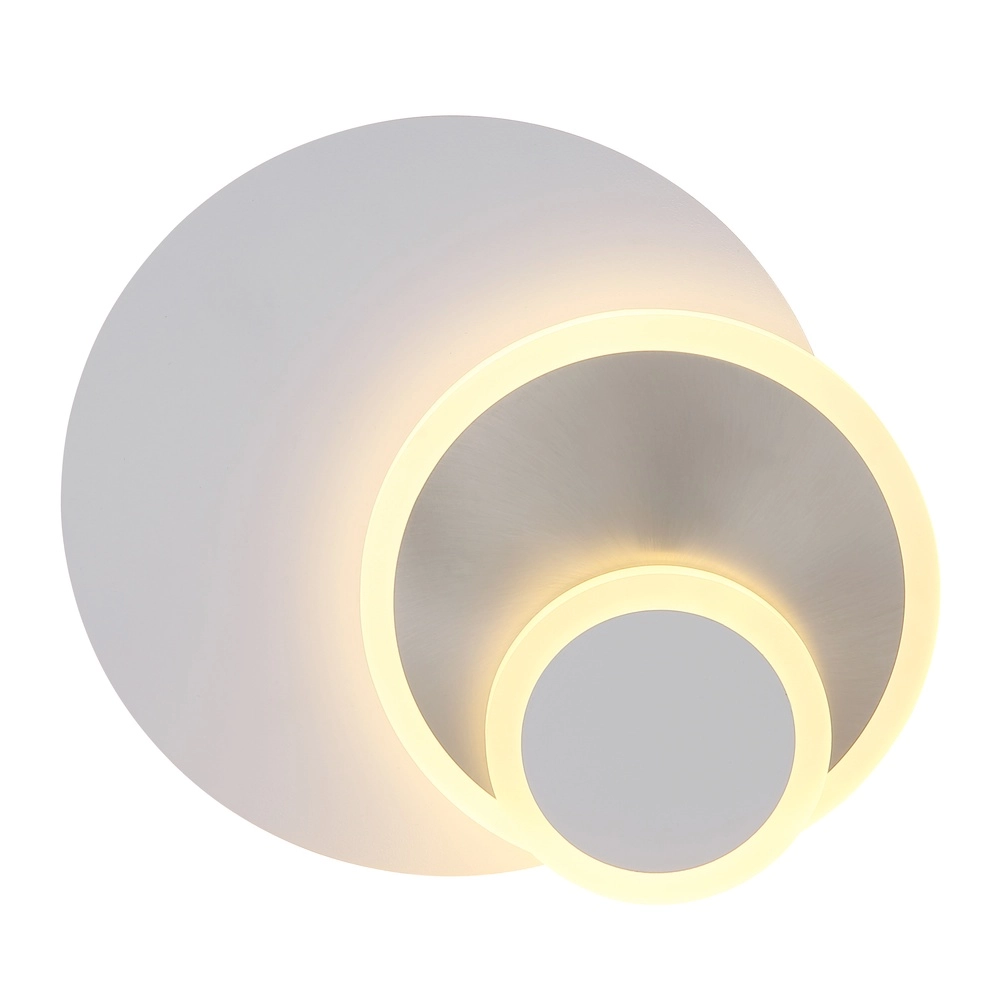 Witte wandlamp Odonell met hout Globo 9007371569410