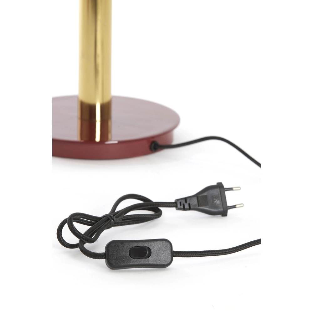 Bankierslamp Ayer bordeaux met goud Light & Living 8717807742850