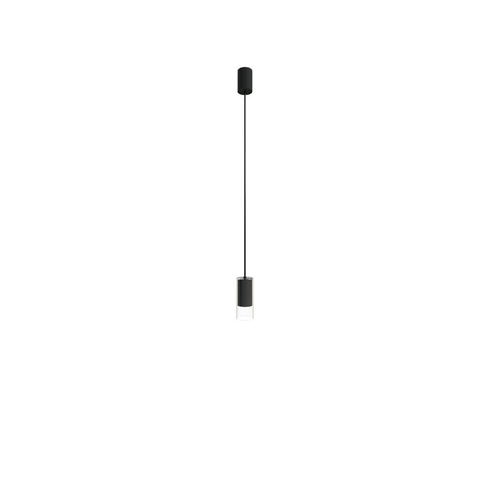 Zwarte hanglamp Cylinder met glas Lyora 5903139786690