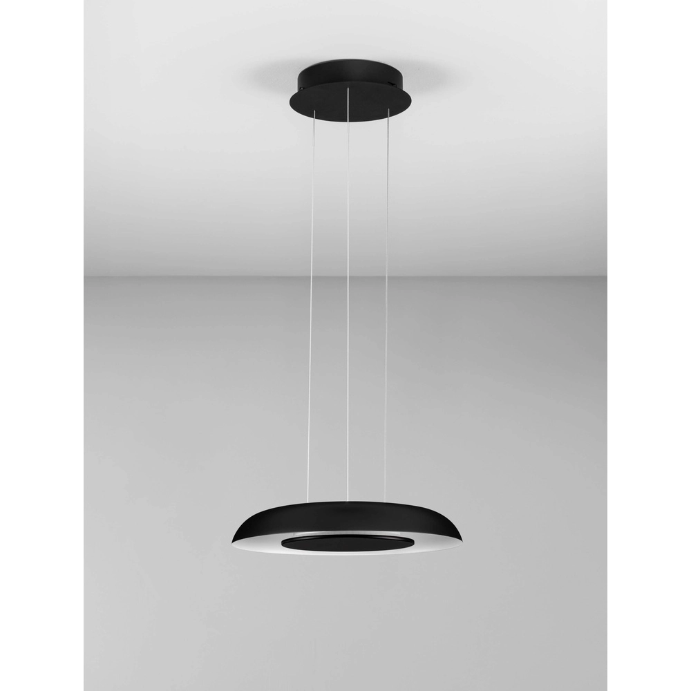 Moderne hanglamp Epos Ø 40cm zwart met wit Lyora 5212017463234