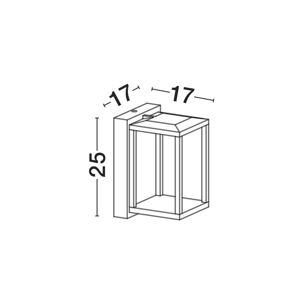 Black wall lamp Prive 25cm Lyora 5212017453150