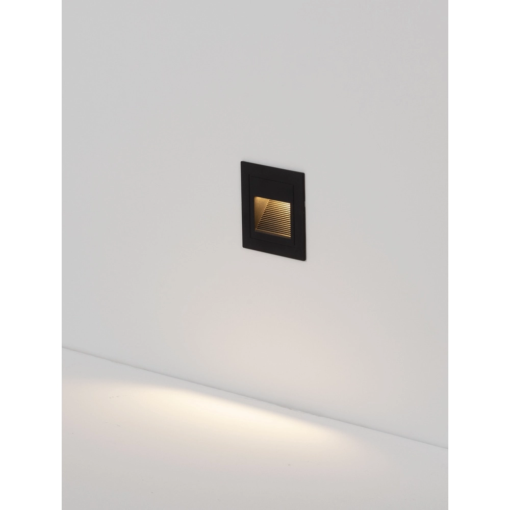 Vierkante inbouwlamp Mono zwart Lyora 5212017471895