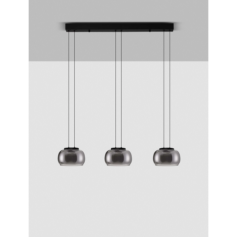 Moderne hanglamp Bios 3-lichts zwart Lyora 5212017458520