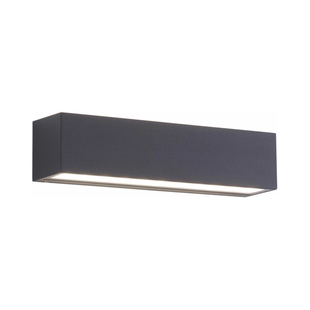 Langwerpige wandspot Robert 25cm antraciet