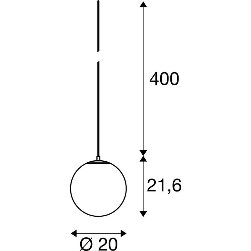 Hanglamp goud Sun 20 Ø 20cm SLV 4024163293433