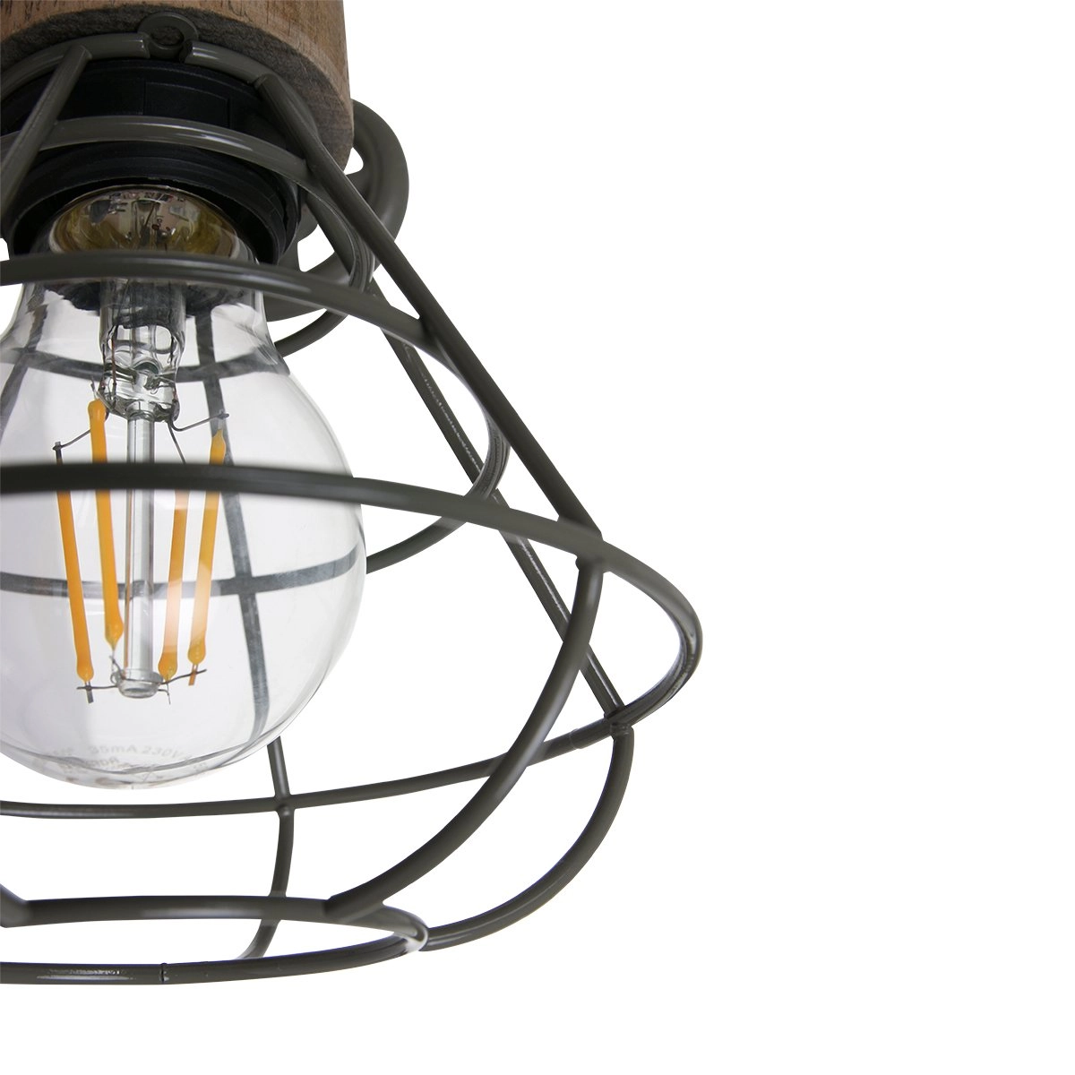 Wandlamp Geurnesey donkergroen met hout Steinhauer 8712746123012
